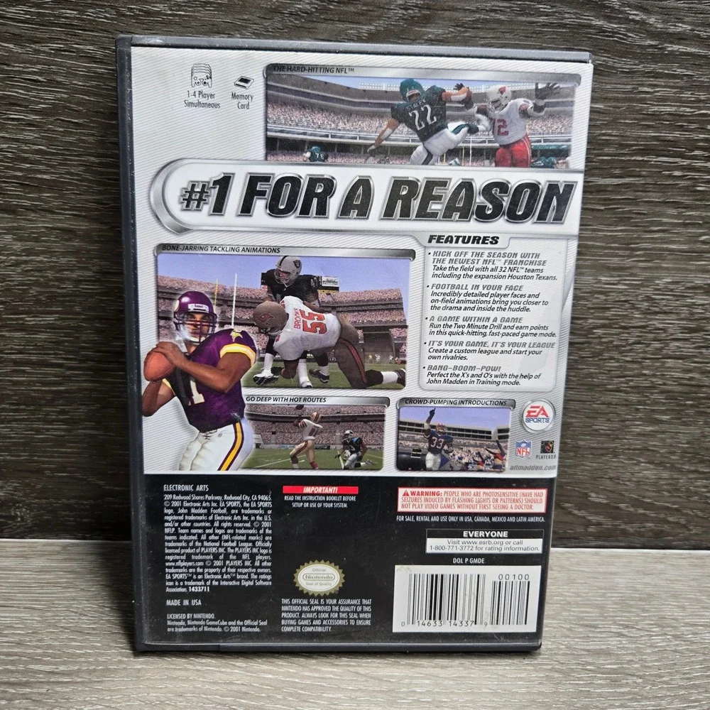 Madden NFL 2002 Nintendo GameCube Game CIB Complete Manual EA Sports NTSC